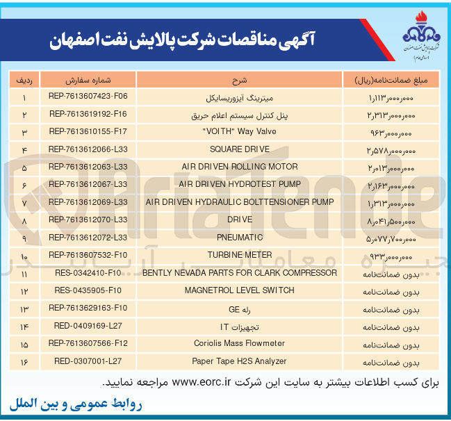 تصویر کوچک آگهی تامین تجهیزات IT