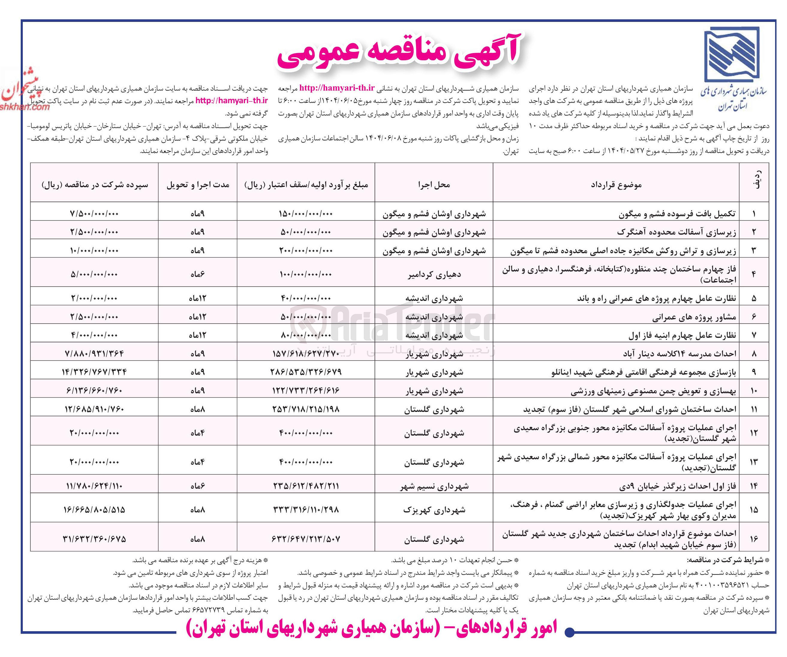 تصویر کوچک آگهی احداث ساختمان شورای اسلامی