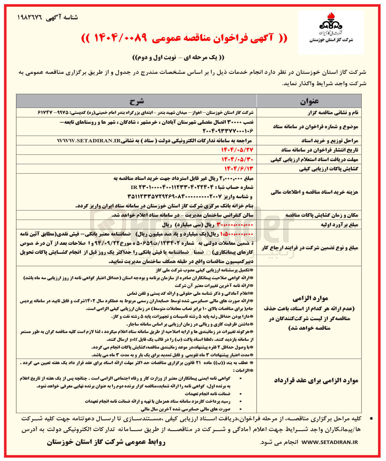 تصویر کوچک آگهی نصب ۳۰۰۰۰ اتصال مفصلی