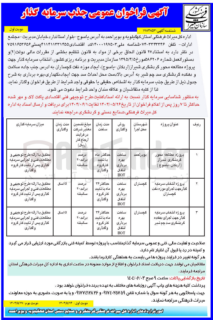 تصویر کوچک آگهی پروژه مطالعه محور گردشگری