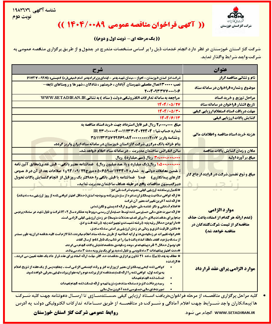 تصویر کوچک آگهی نصب ۳۰۰۰۰ اتصال مفصلی