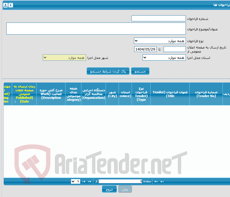 تصویر کوچک آگهی مناقصه عمومی یک مرحله ای خرید دستگاه ATR-FTIR