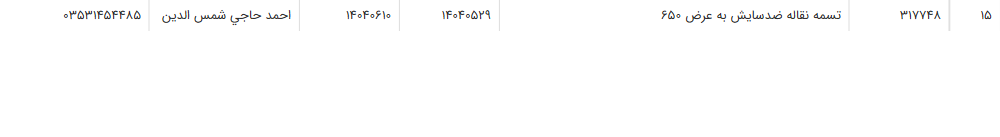 تصویر کوچک آگهی تسمه نقاله ضدسایش به عرض 650