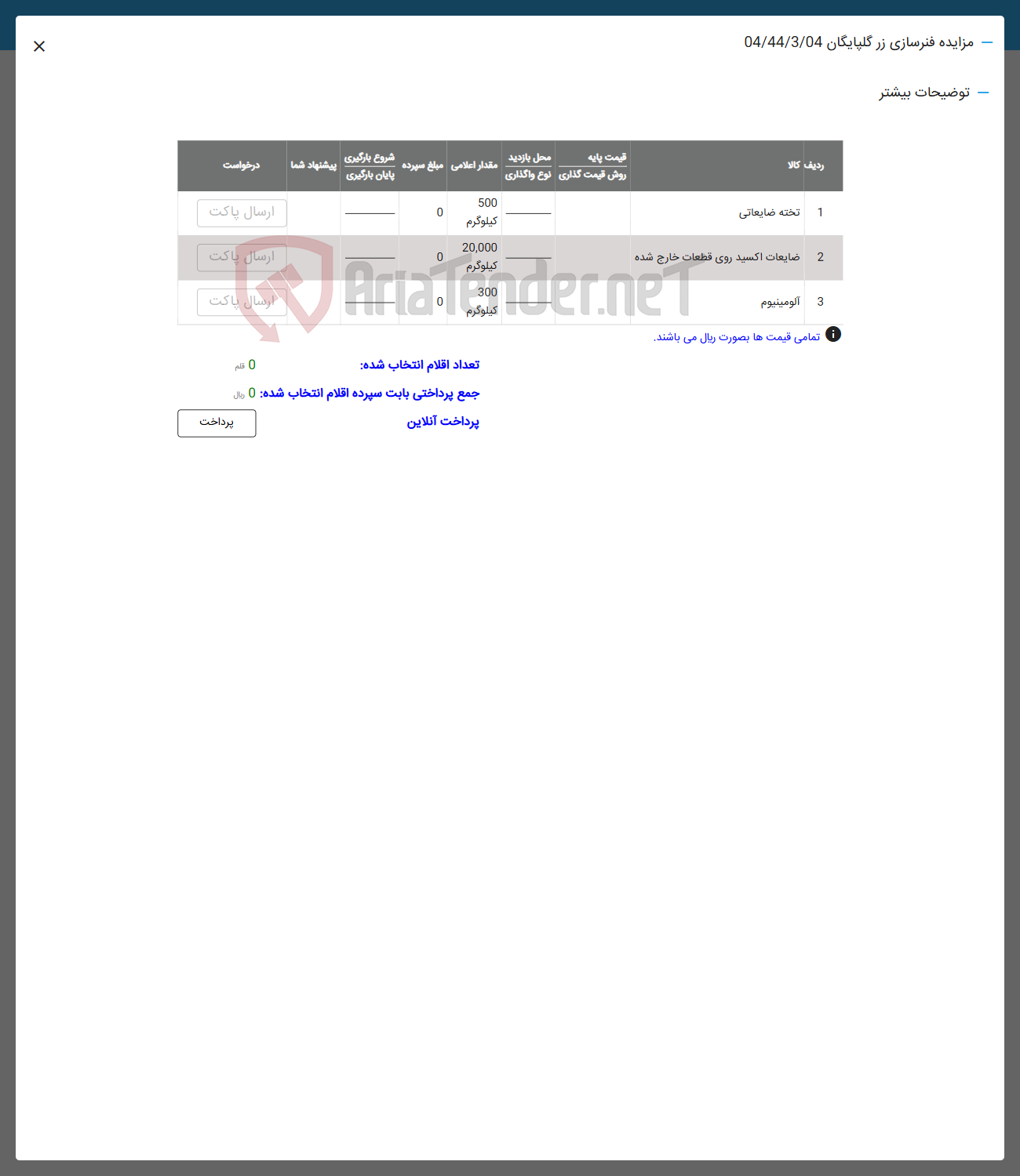 تصویر کوچک آگهی فروش تخته ضایعاتی - ضایعات اکسید روی قطعات خارج شده - آلومينيوم