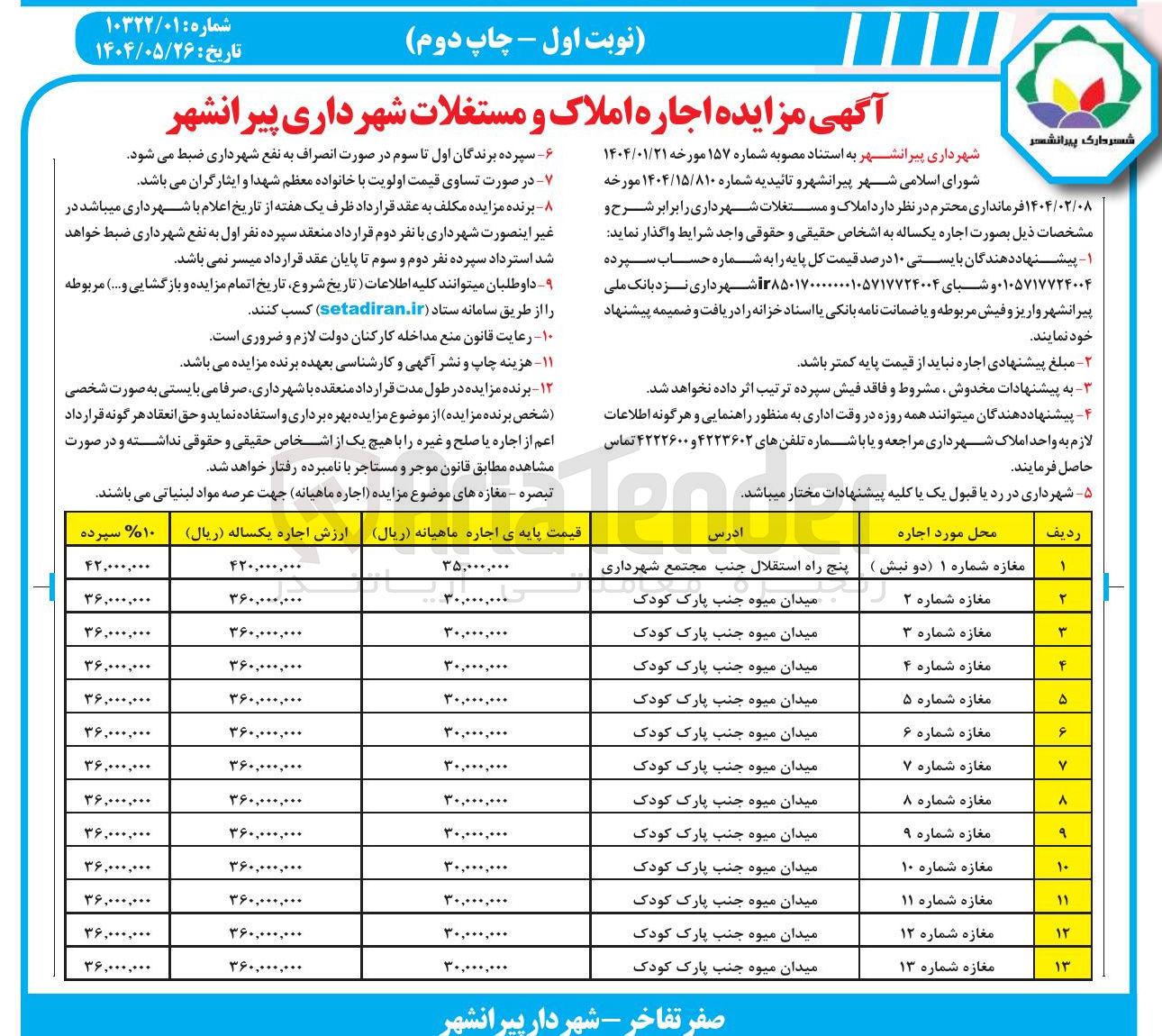 تصویر کوچک آگهی  اجاره املاک و مستغلات