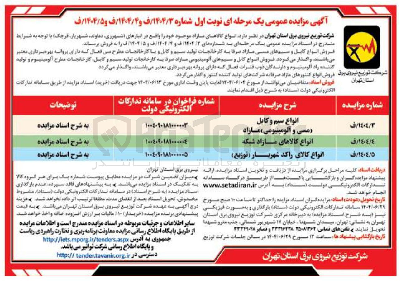 تصویر کوچک آگهی انواع کالای راکد شهریار ( توزیع ) 
