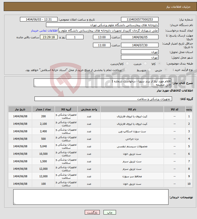 تصویر کوچک آگهی نیاز انتخاب تامین کننده-اقلام مورد نیاز از برند سوپا - درخواست شماره 1 فایل ضمیمه