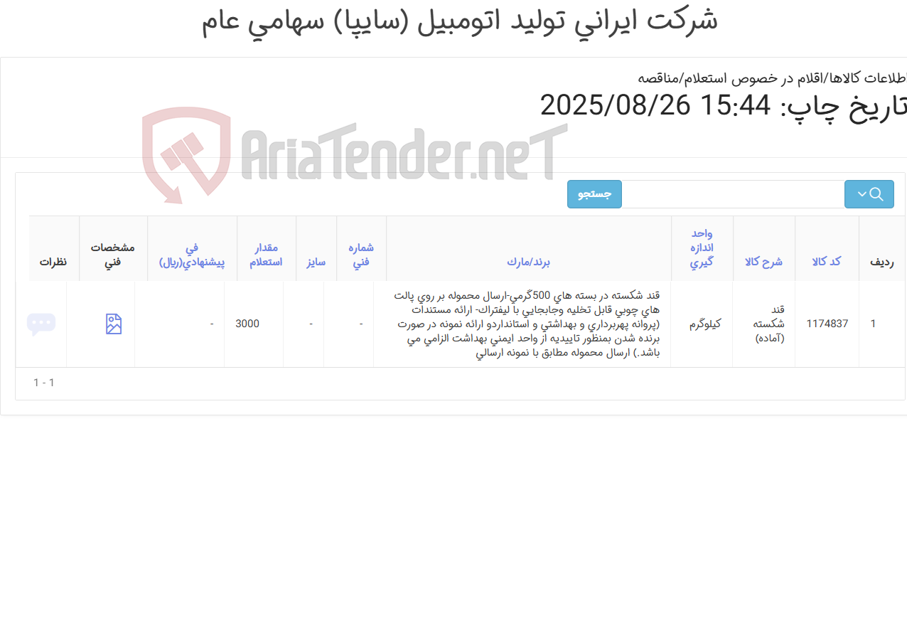 تصویر کوچک آگهی قند شکسته (آماده)