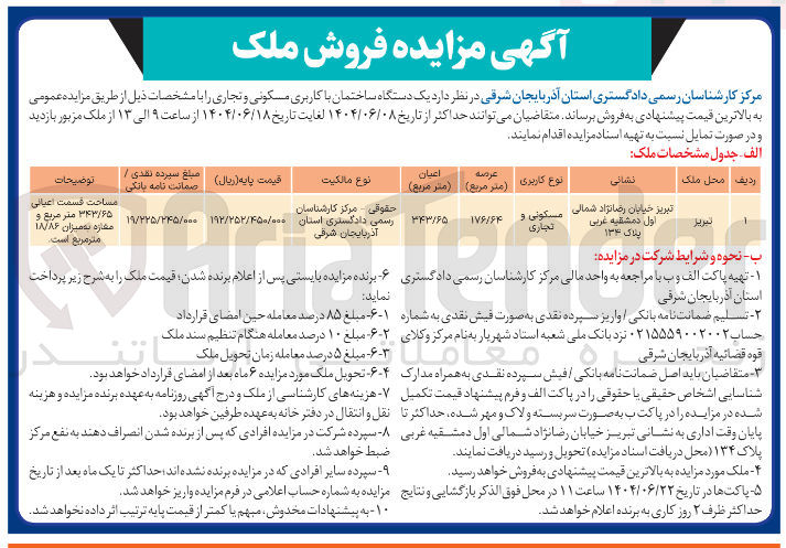 تصویر کوچک آگهی فروش ملک