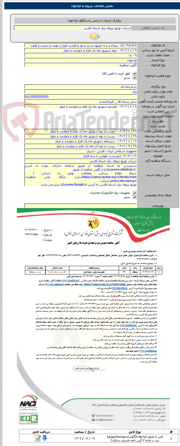 تصویر کوچک آگهی ۱۴۰۴۱۱۱۴ تابلو پست هوایی با بدنه فلزی