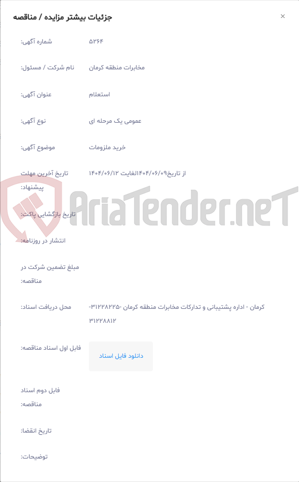 تصویر کوچک آگهی خرید ملزومات