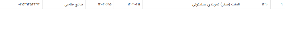 تصویر کوچک آگهی المنت (هیتر) کمربندی سیلیکونی