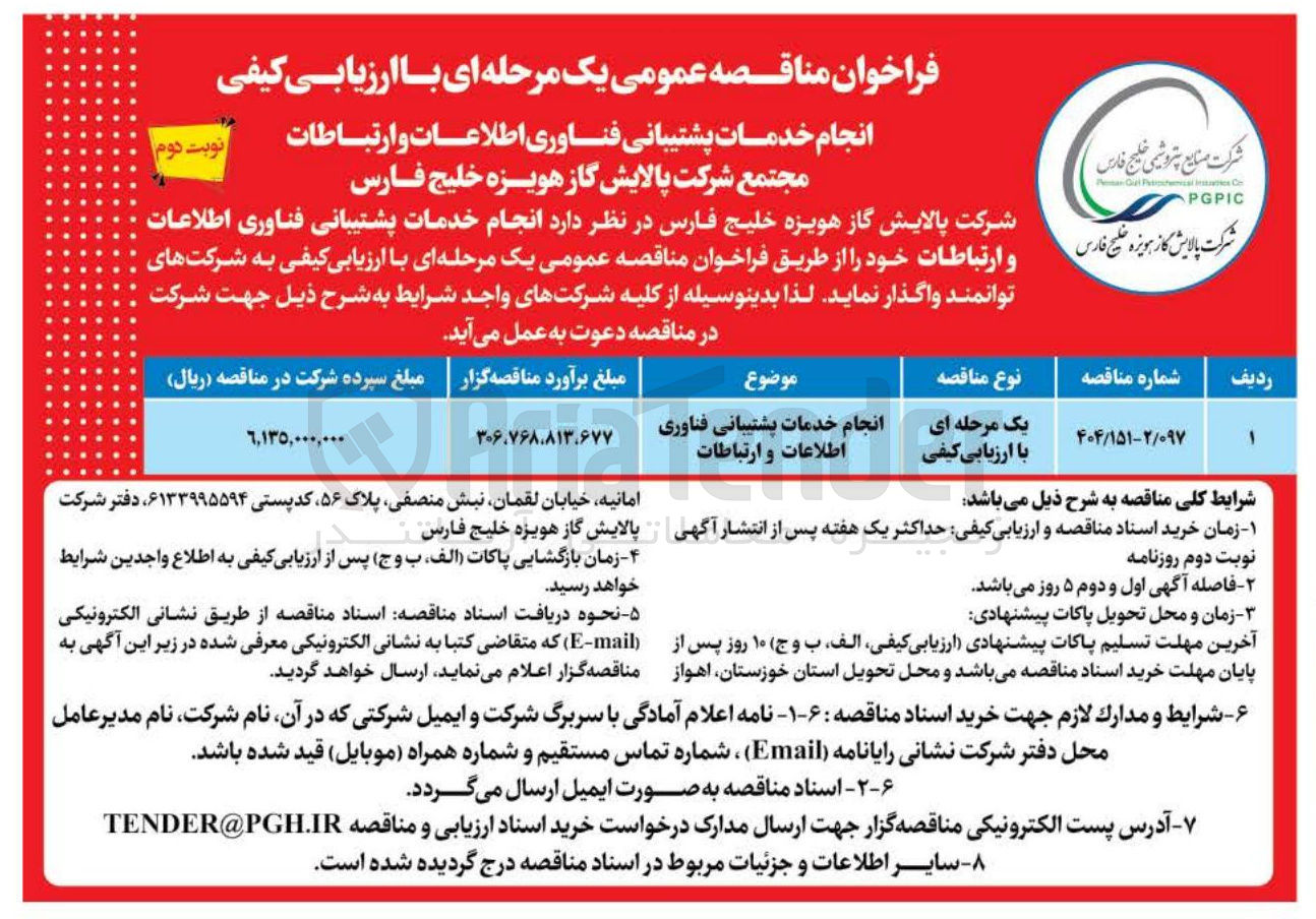 تصویر کوچک آگهی انجام خدمات پشتیبانی