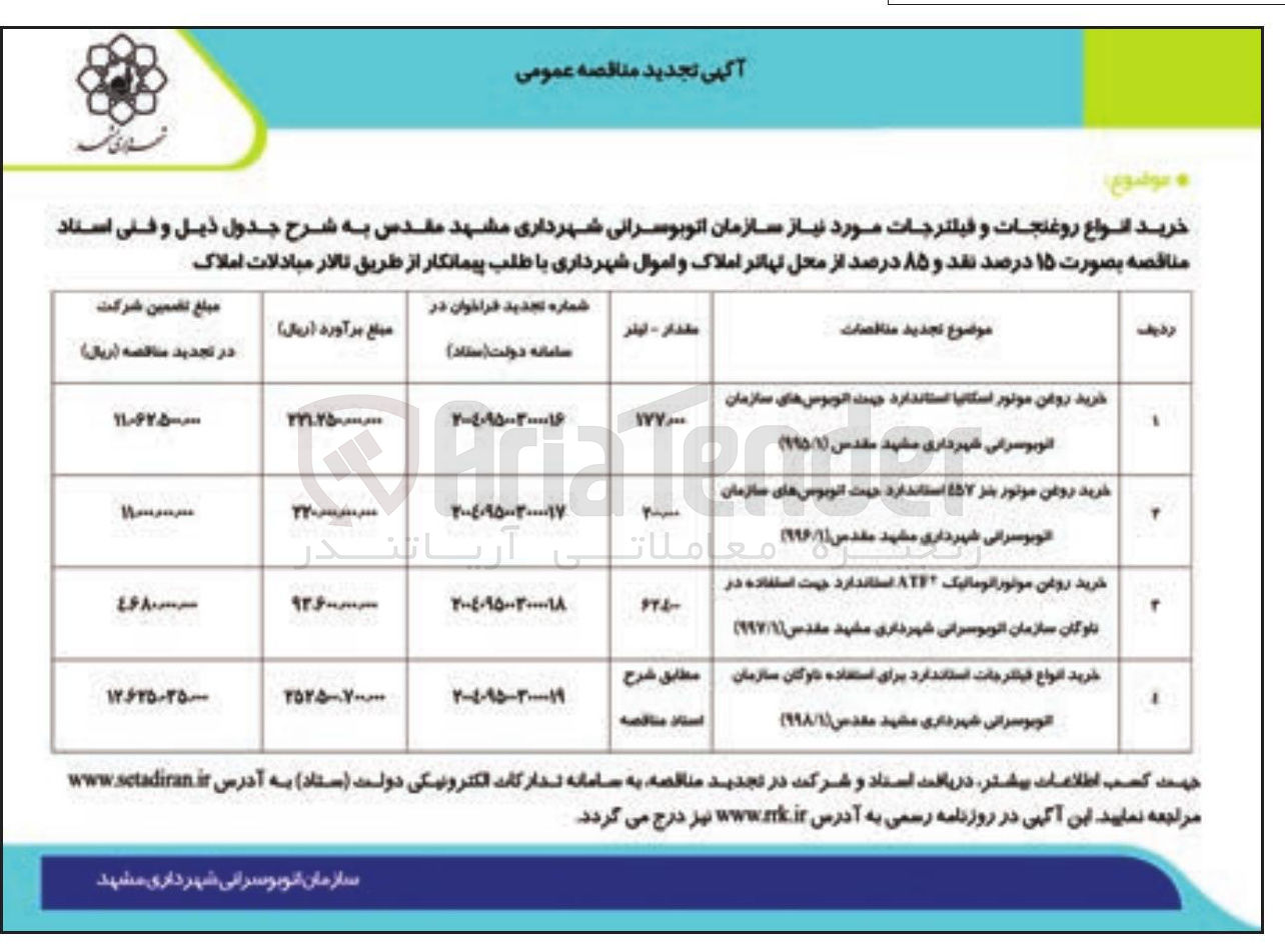 تصویر کوچک آگهی خرید روغن موتور اتوماتیک ATF استاندارد
