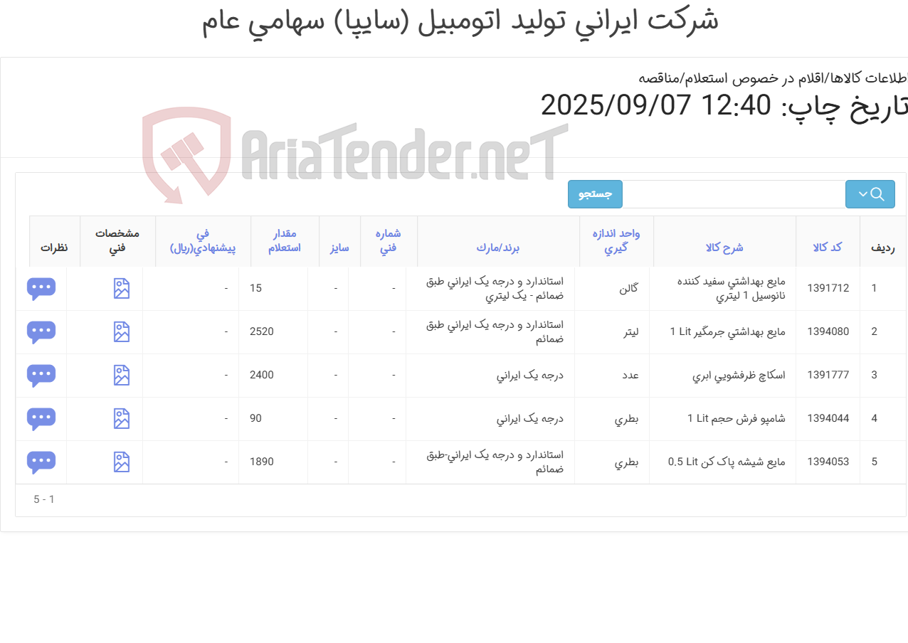 تصویر کوچک آگهی چهار ردیف مایع بهداشتی + اسکاچ ظرفشویی