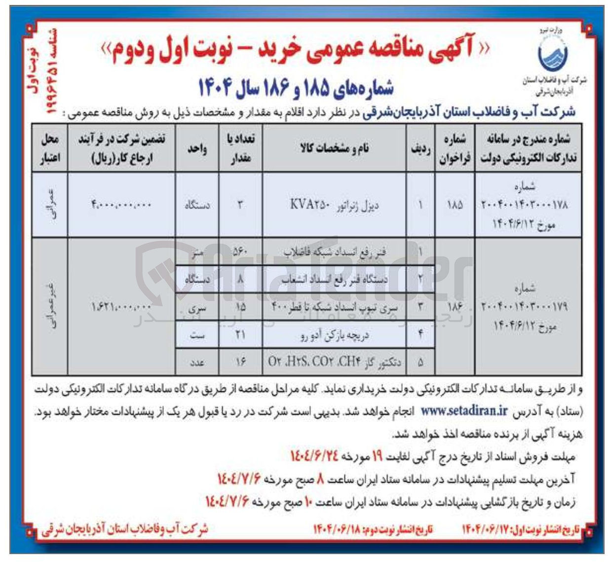 تصویر کوچک آگهی خرید 3 دستگاه دیزل ژنراتور KVA۲۵۰