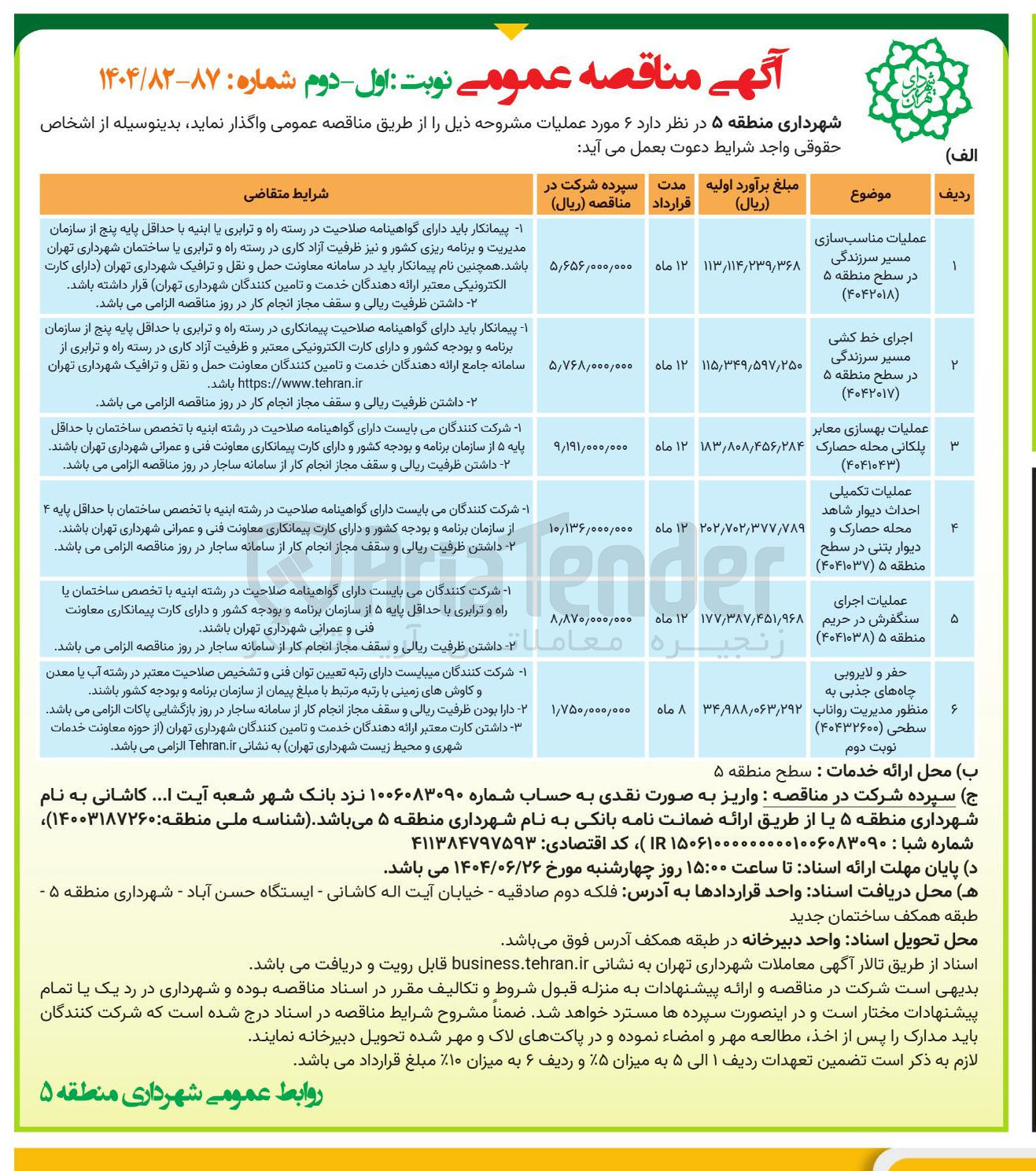 تصویر کوچک آگهی اجرای خط کشی مسیر سرزندگی