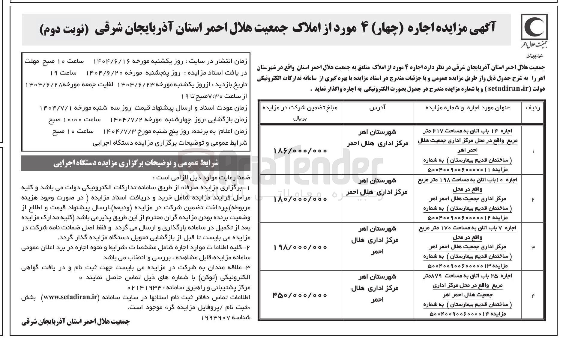 تصویر کوچک آگهی اجاره ( چهار ) ۴ مورد از املاک