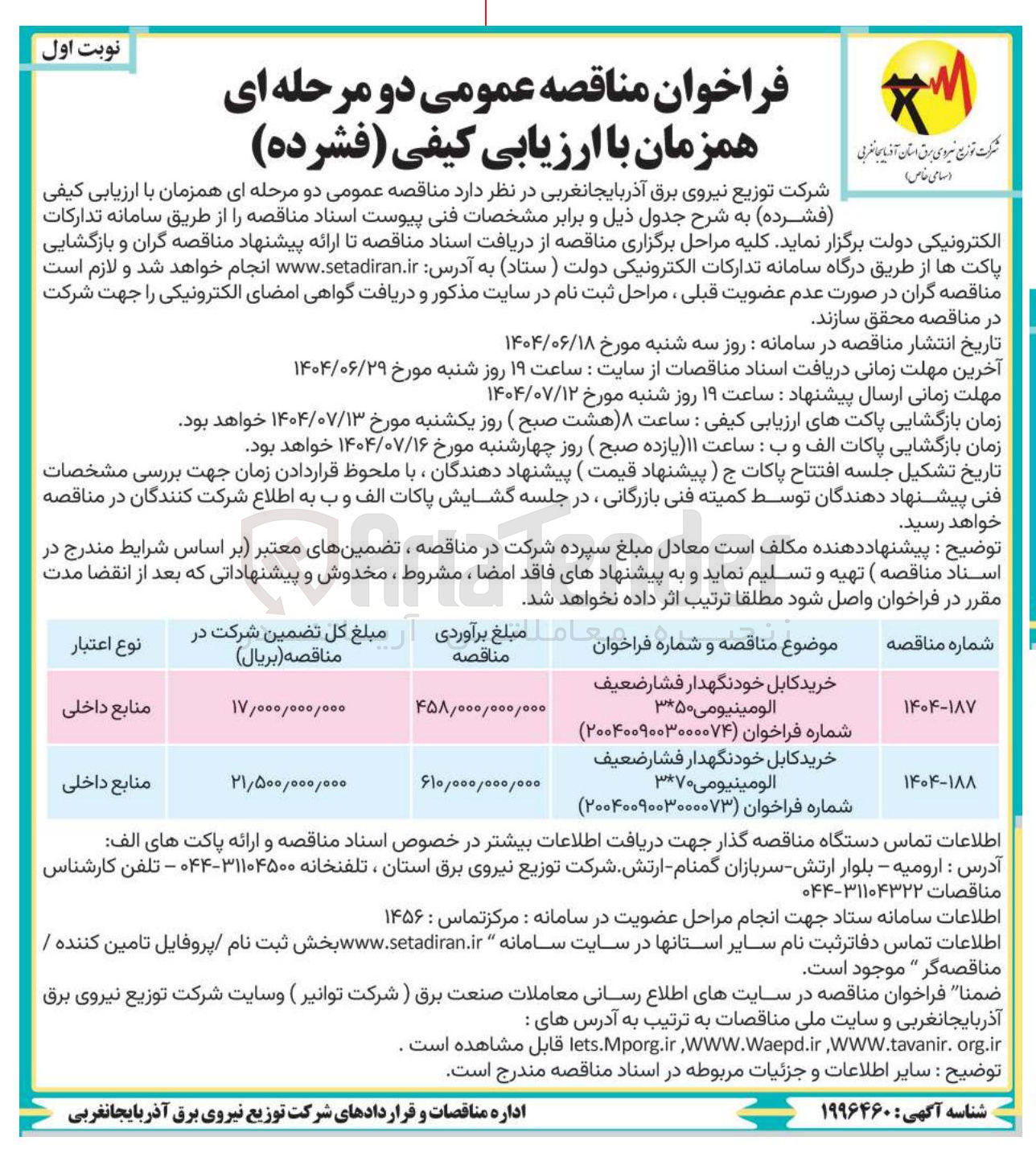 تصویر کوچک آگهی خرید کابل خودنگهدار فشار ضعیف الومینیومی ۳۵۰