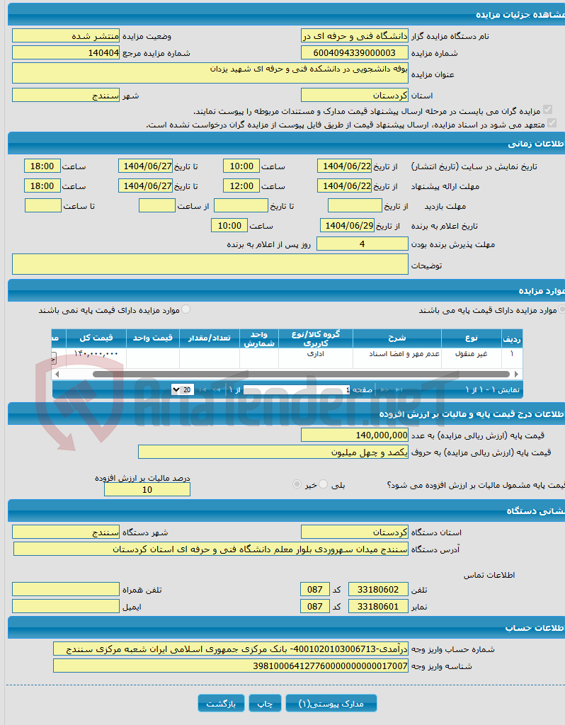 تصویر کوچک آگهی بوفه دانشجویی در دانشکده فنی و حرفه ای شهید یزدان 