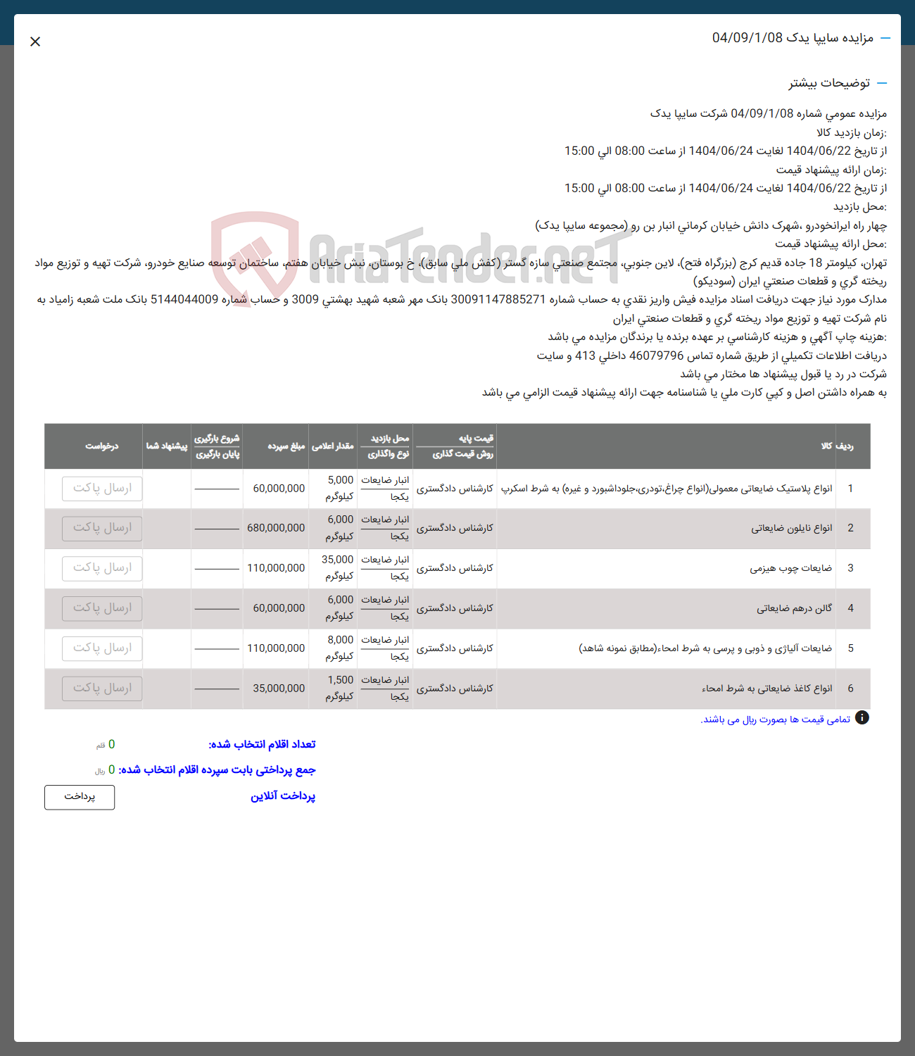 تصویر کوچک آگهی فروش انواع پلاستیک ضایعاتی معمولی انواع چراغ تو دری جلو داشبورد و غیره به شرط اسکرپ -  انواع نایلون ضایعاتی - ضایعات چوب هیزمی - گالن درهم ضایعاتی - ضایعات آلیاژی و ذوبی و پرسی به شرط امحاء - انواع کاغذ ضایعاتی به شرط امحاء