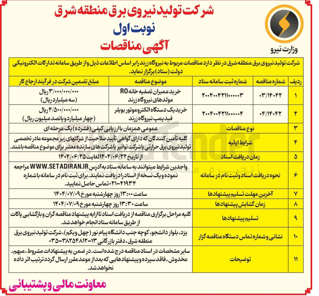 تصویر کوچک آگهی خرید ممبران تصفیه خانه RO مولدهای نیروگاه زرند