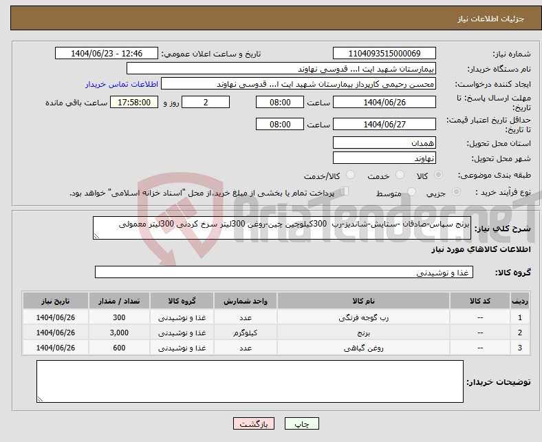 تصویر کوچک آگهی نیاز انتخاب تامین کننده-برنج سپاس-صادقان -ستایش-شاندیز-رب 300کیلوچین چین-روغن 300لیتر سرخ کردنی 300لیتر معمولی