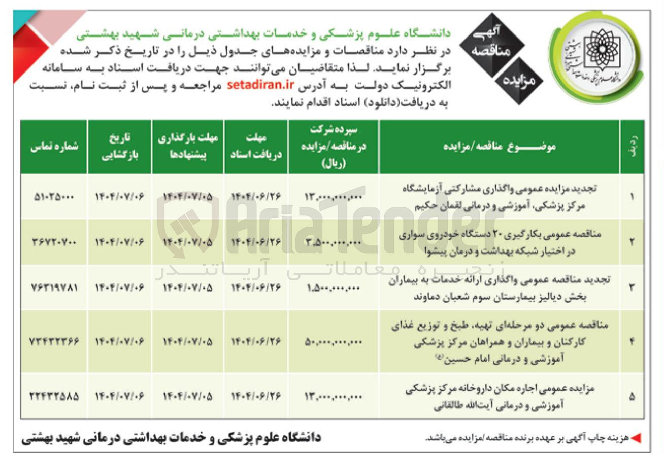 تصویر کوچک آگهی بکارگیری ۲۰ دستگاه خودروی سواری