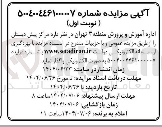 تصویر کوچک آگهی اجاره مراکز پیش دبستان