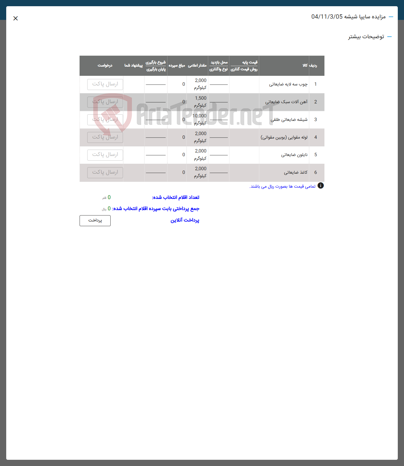 تصویر کوچک آگهی 6 کاغذ ضایعاتی