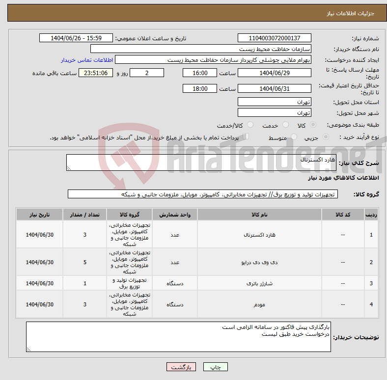 تصویر کوچک آگهی نیاز کالا-هارد اکسترنال