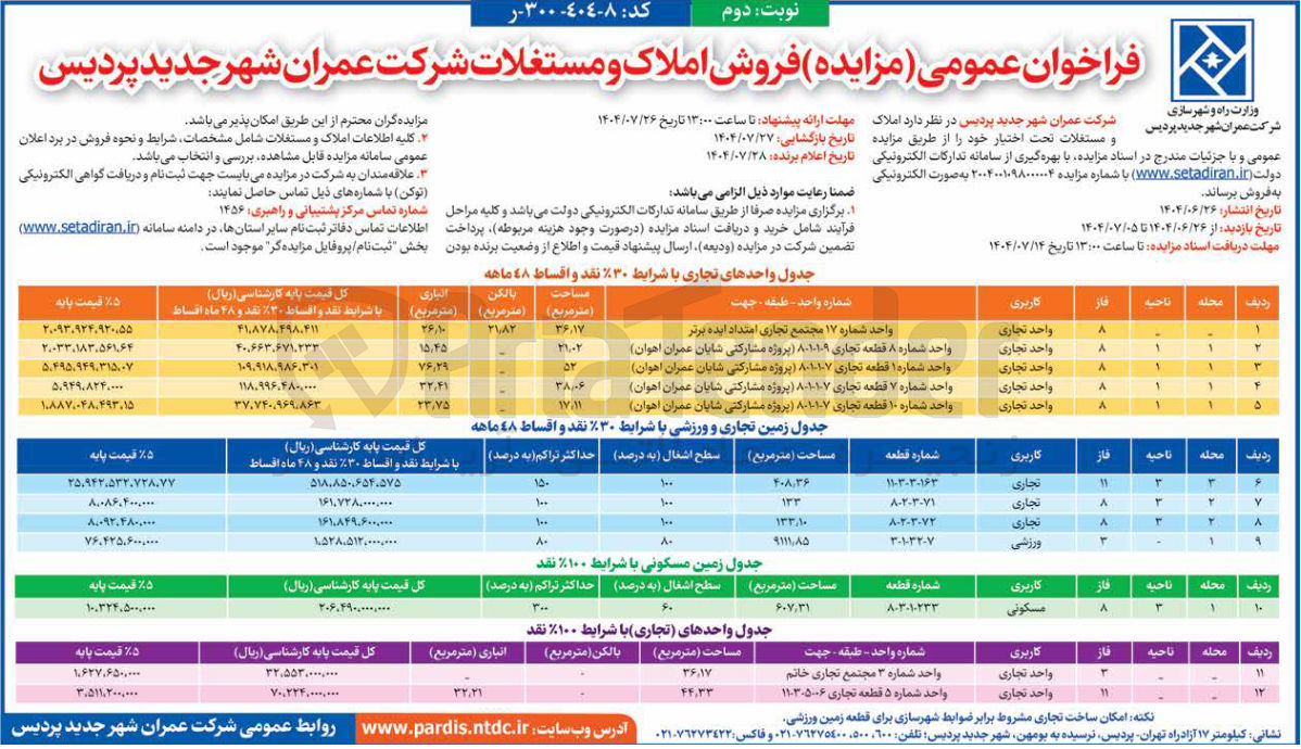 تصویر کوچک آگهی فروش املاک در 12 ردیف با کاربری تجاری - مسکونی