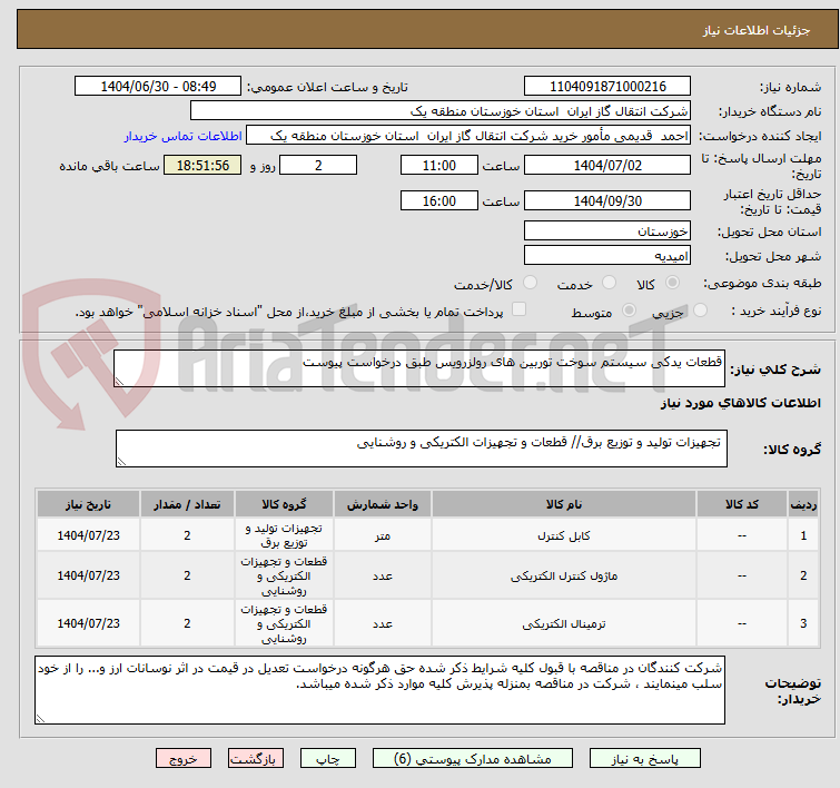 تصویر کوچک آگهی قطعات یدکی سیستم سوخت توربین های رولزرویس طبق درخواست پیوست