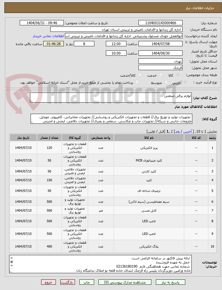 تصویر کوچک آگهی لوازم برقی صنعتی