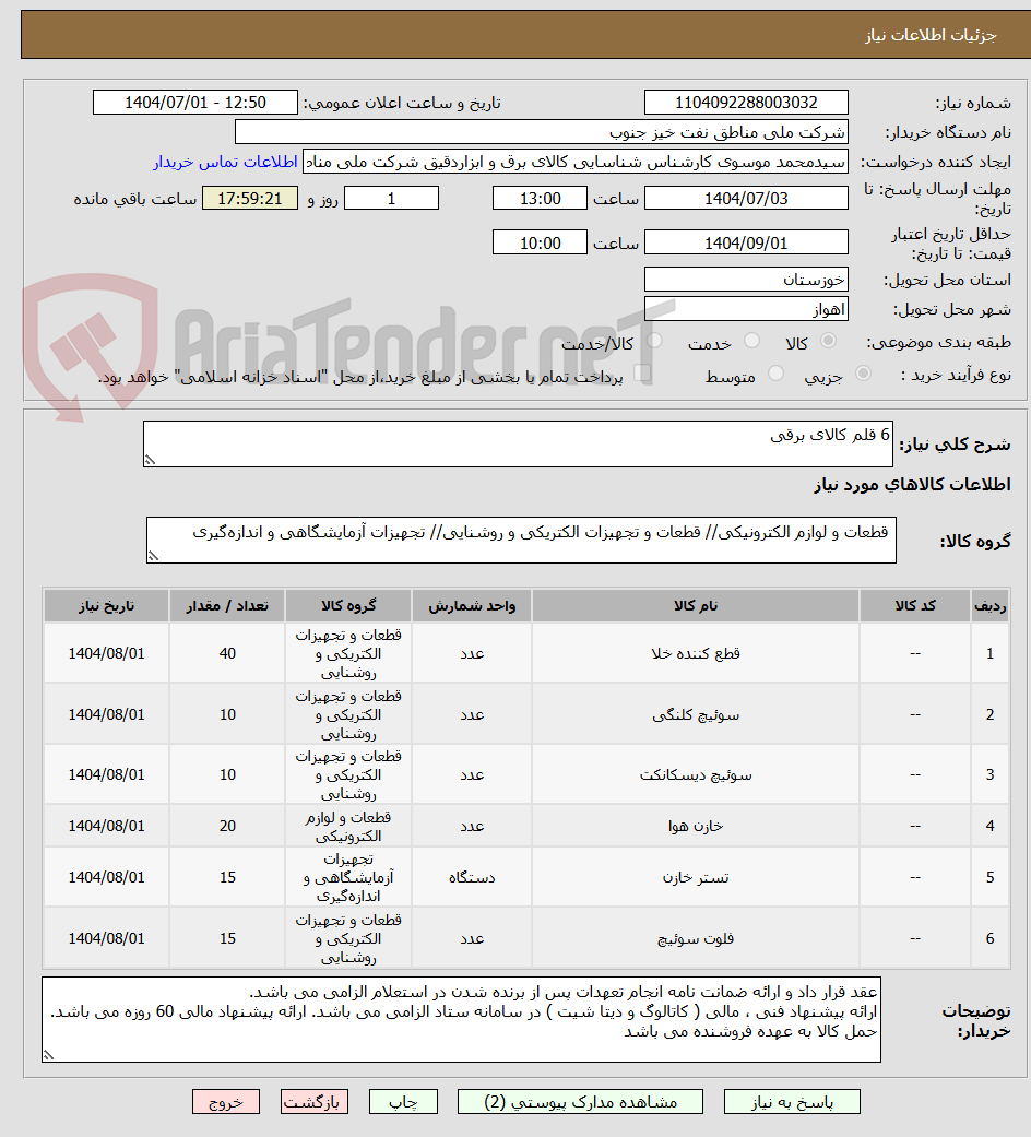 تصویر کوچک آگهی 6 قلم کالای برقی