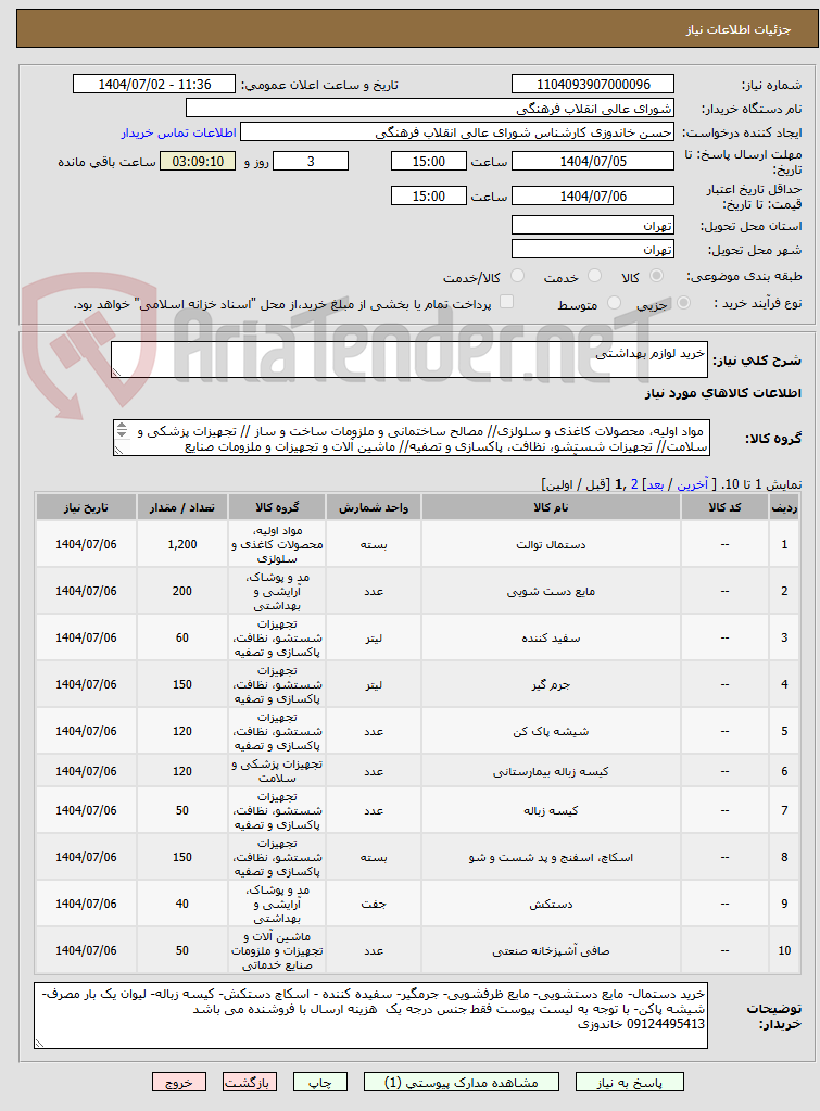 تصویر کوچک آگهی خرید لوازم بهداشتی