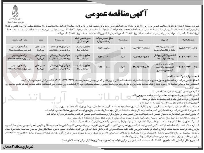 تصویر کوچک آگهی ادامه پوشش رودخانه 