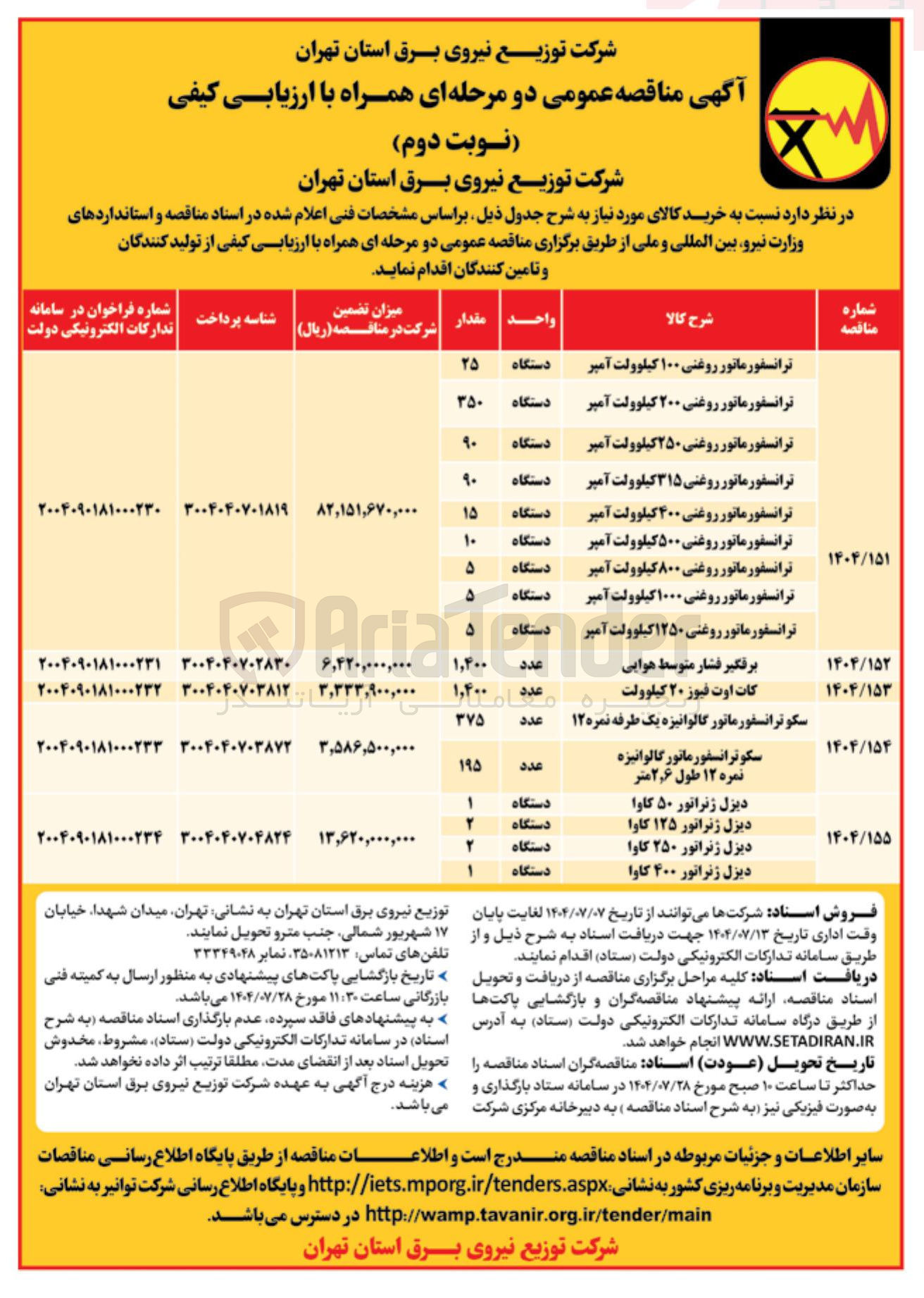 تصویر کوچک آگهی خرید برقگیر فشار متوسط هوایی