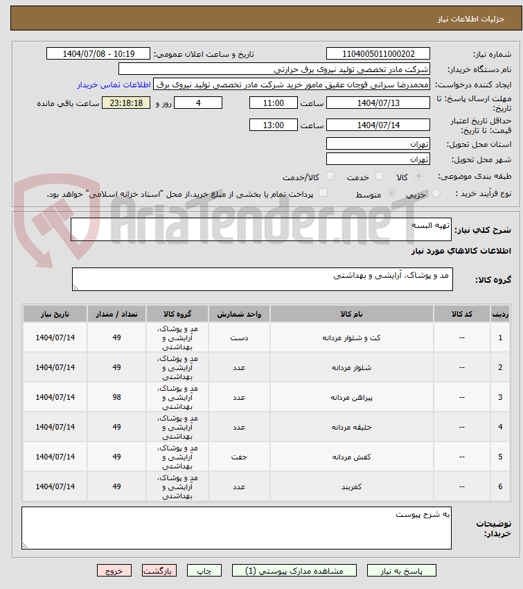 تصویر کوچک آگهی تهیه البسه