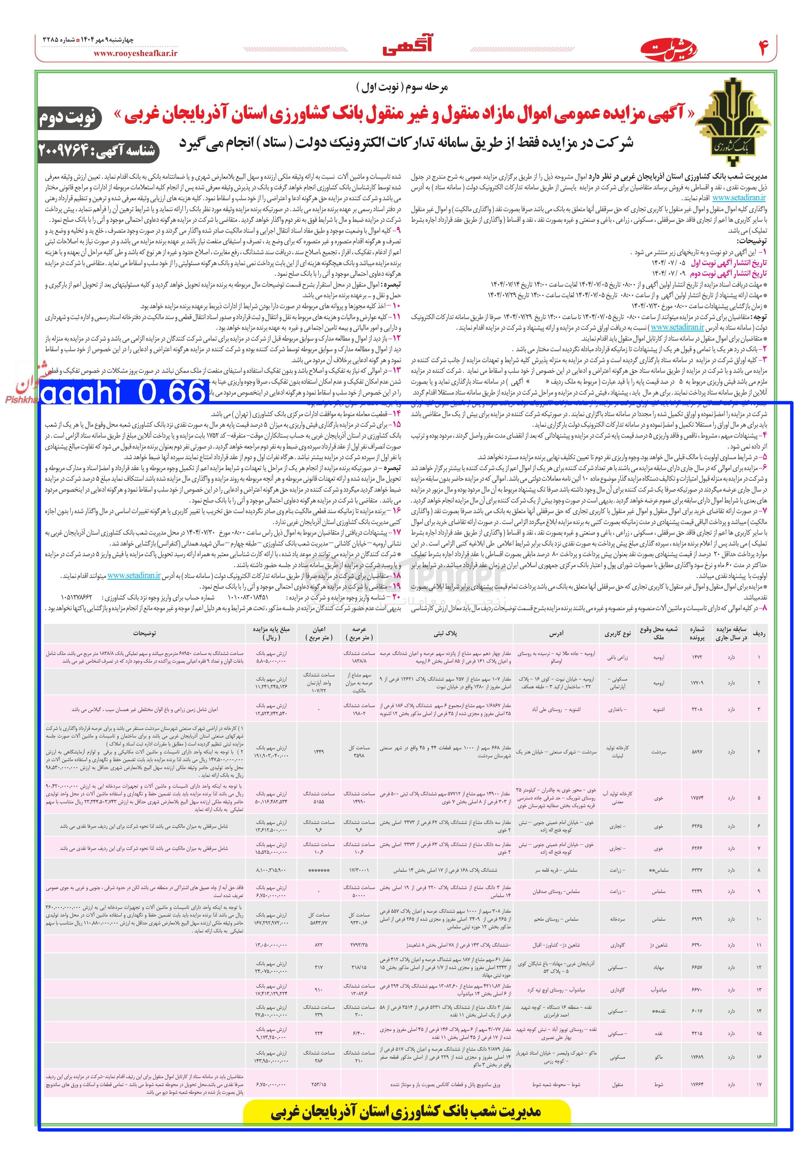 تصویر کوچک آگهی فروش املاک در 17 ردیف با کاربری زراعی - مسکونی - تجاری - گاوداری - سردخانه