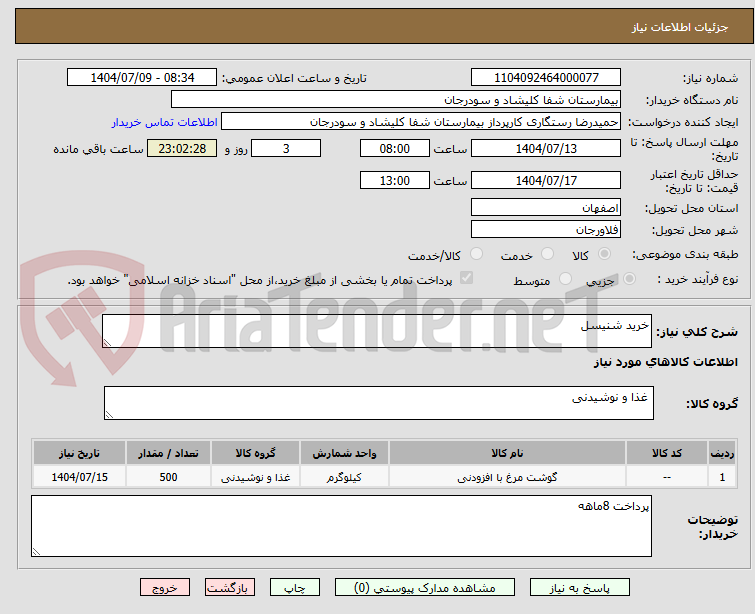 تصویر کوچک آگهی خرید شنیسل