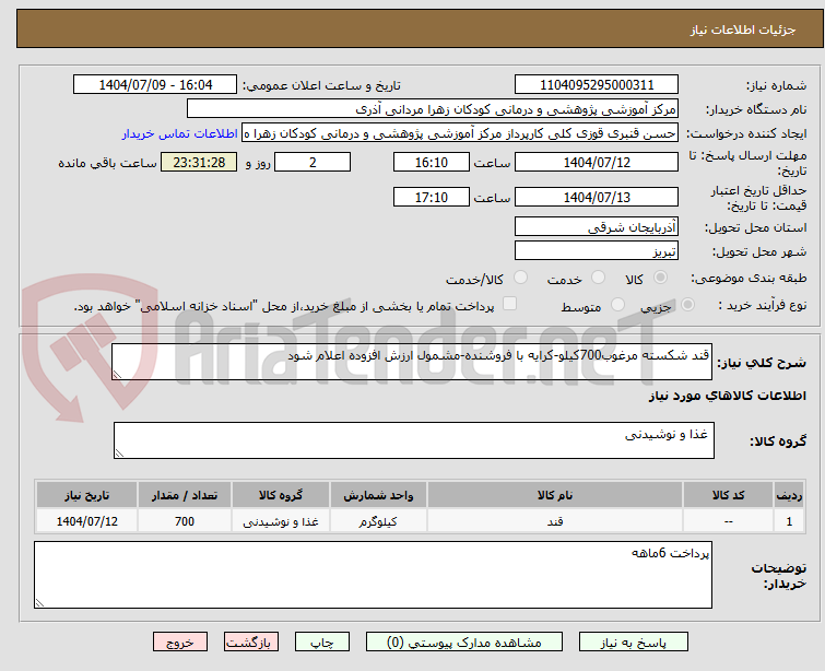 تصویر کوچک آگهی قند شکسته مرغوب700کیلو-کرایه با فروشنده-مشمول ارزش افزوده اعلام شود
