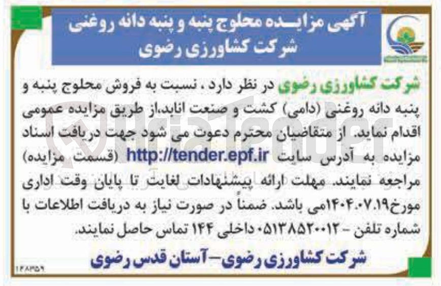 تصویر کوچک آگهی فروش محلوج پنبه و پنبه دانه روغنی ( دامی ) 