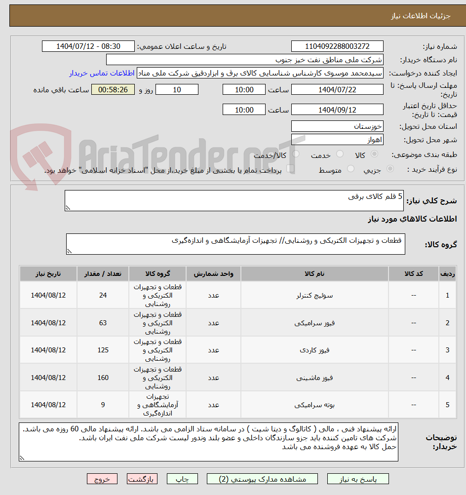 تصویر کوچک آگهی 5 قلم کالای برقی