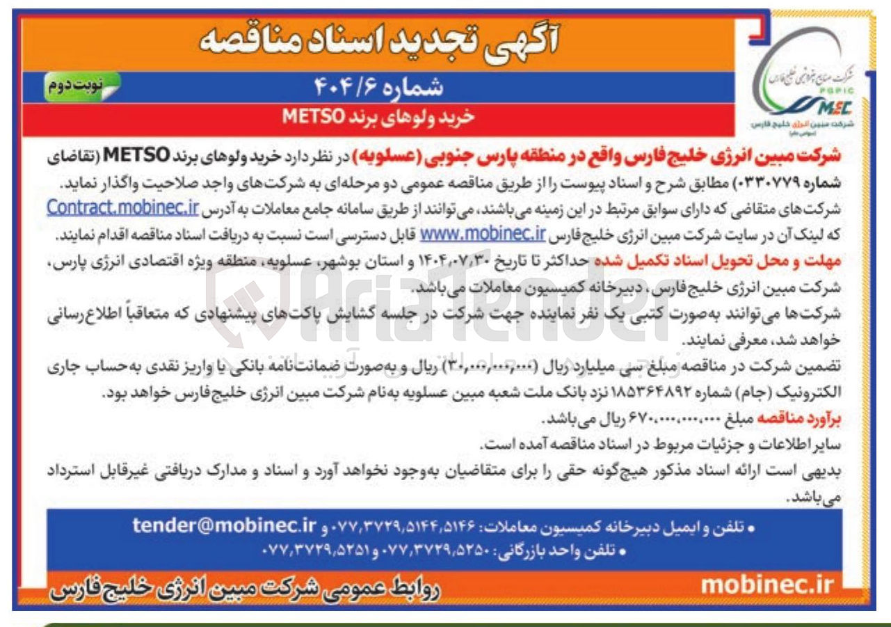 تصویر کوچک آگهی خرید ولوهای برند METSO 