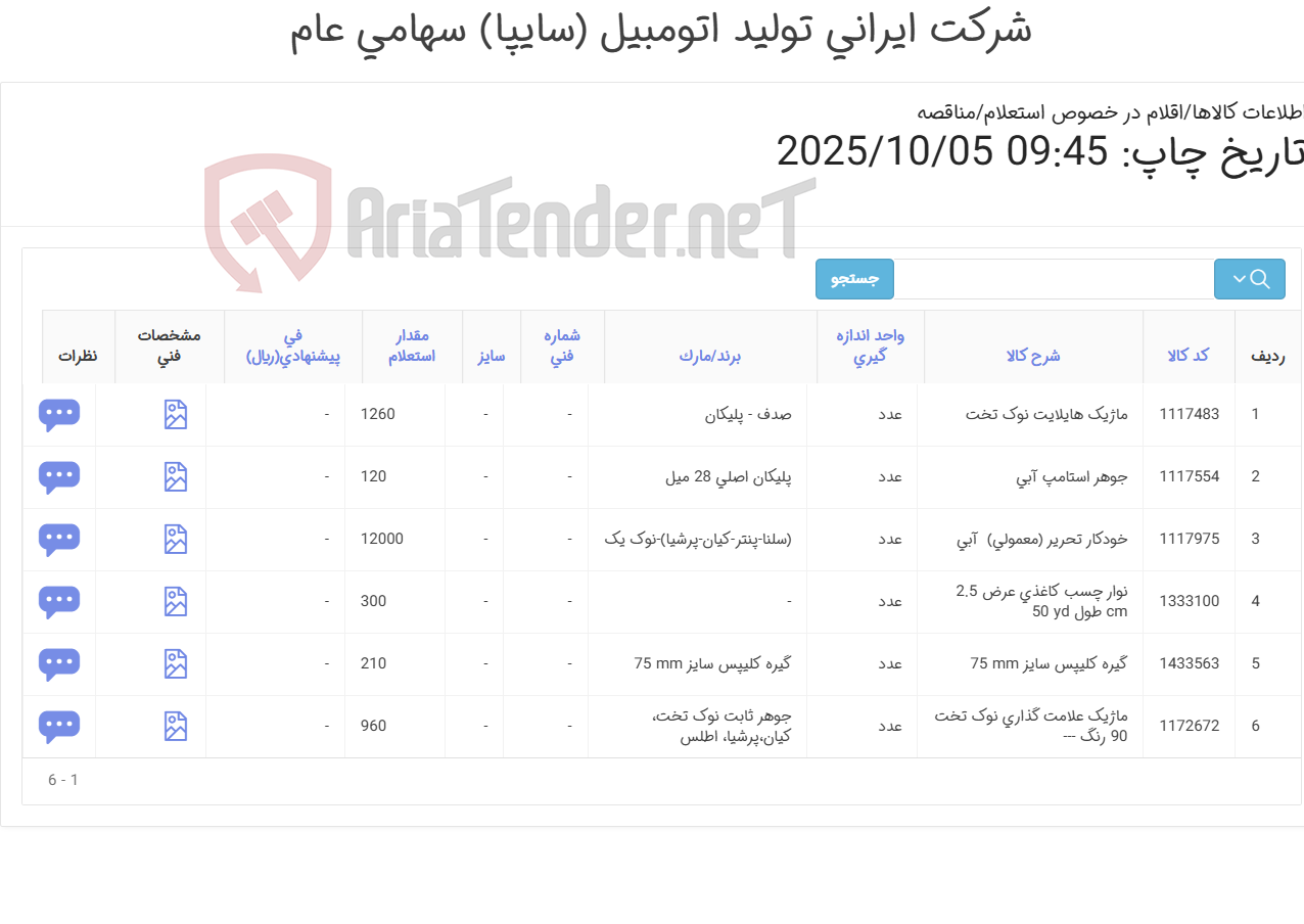 تصویر کوچک آگهی لوازم التحریر