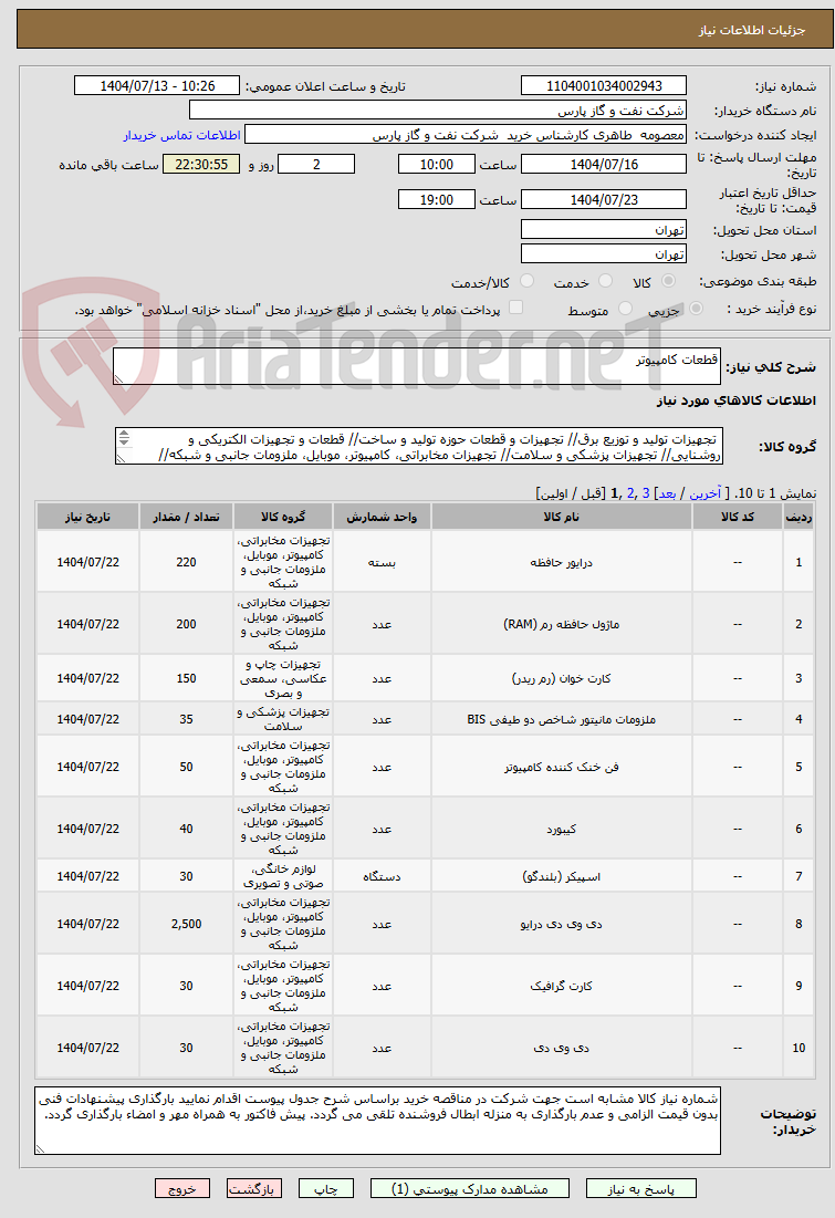 تصویر کوچک آگهی قطعات کامپیوتر