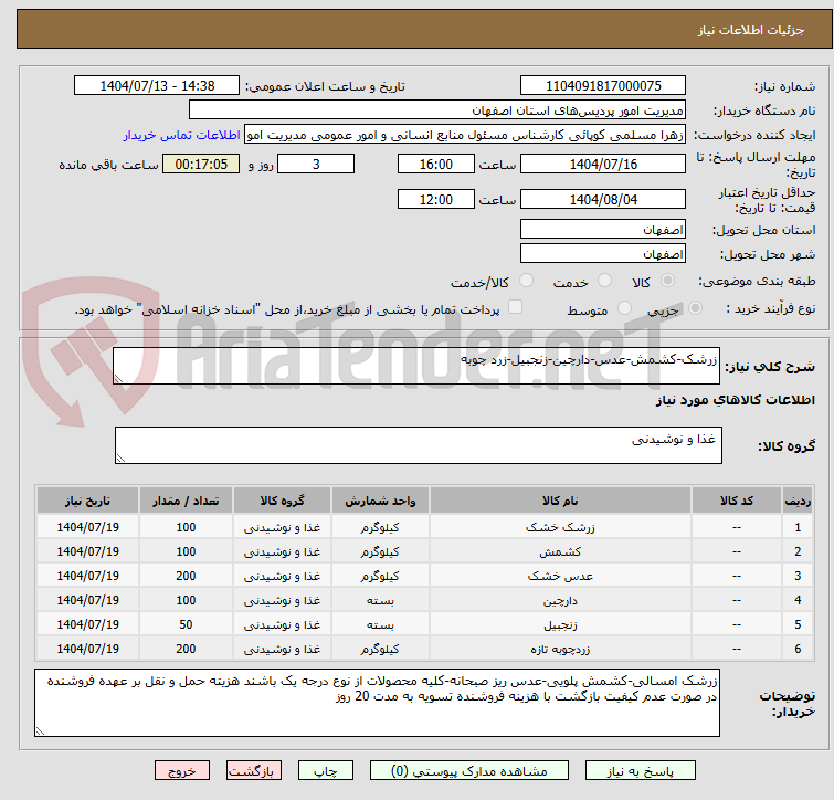 تصویر کوچک آگهی زرشک-کشمش-عدس-دارچین-زنجبیل-زرد چوبه