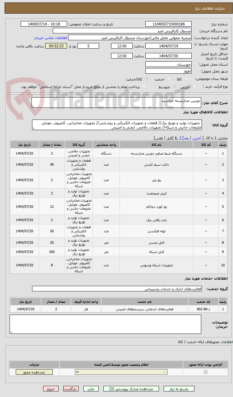 تصویر کوچک آگهی دوربین مداربسته حراست