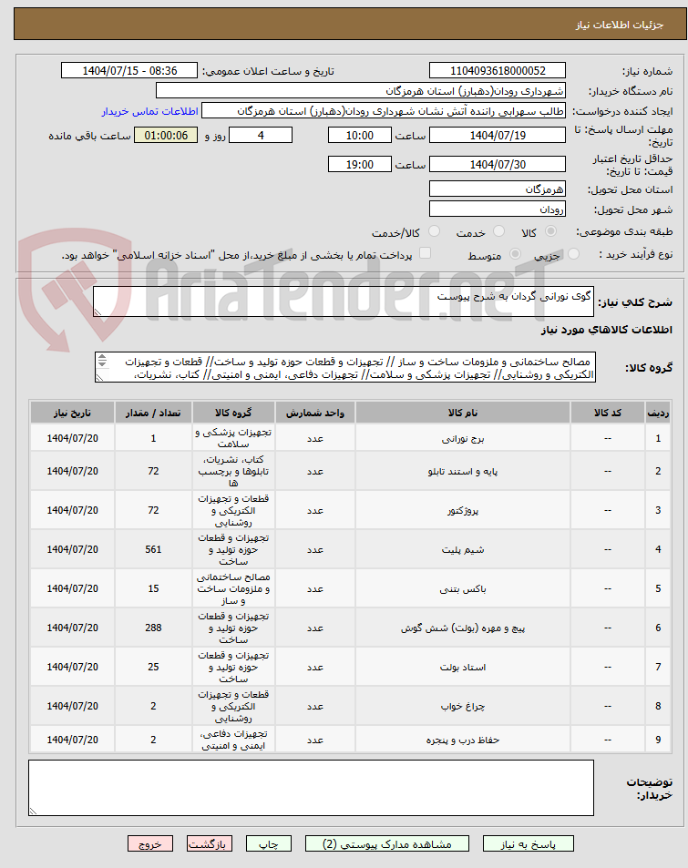 تصویر کوچک آگهی گوی نورانی گردان به شرح پیوست